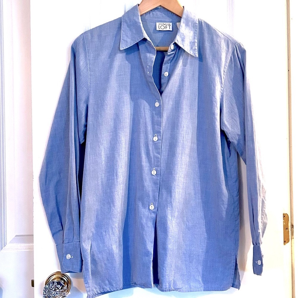 LOFT Oversized Chambray Shirt